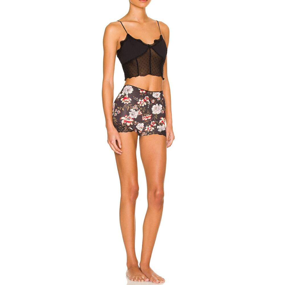 FREE PEOPLE bralette Oh La La Booty polka dot sheer mesh lace pink bra Sz XS NEW - Picture 4 of 7